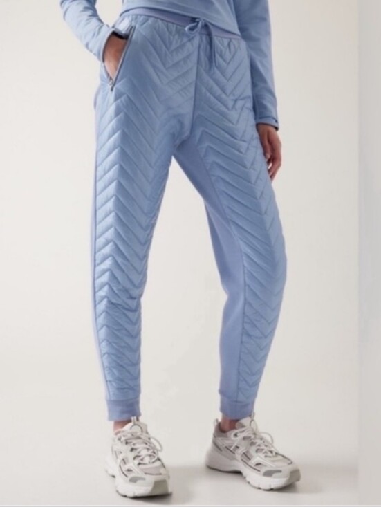 Athleta Pants - Athleta Woman's Quilted Light Blue Jogger Pants Size 4